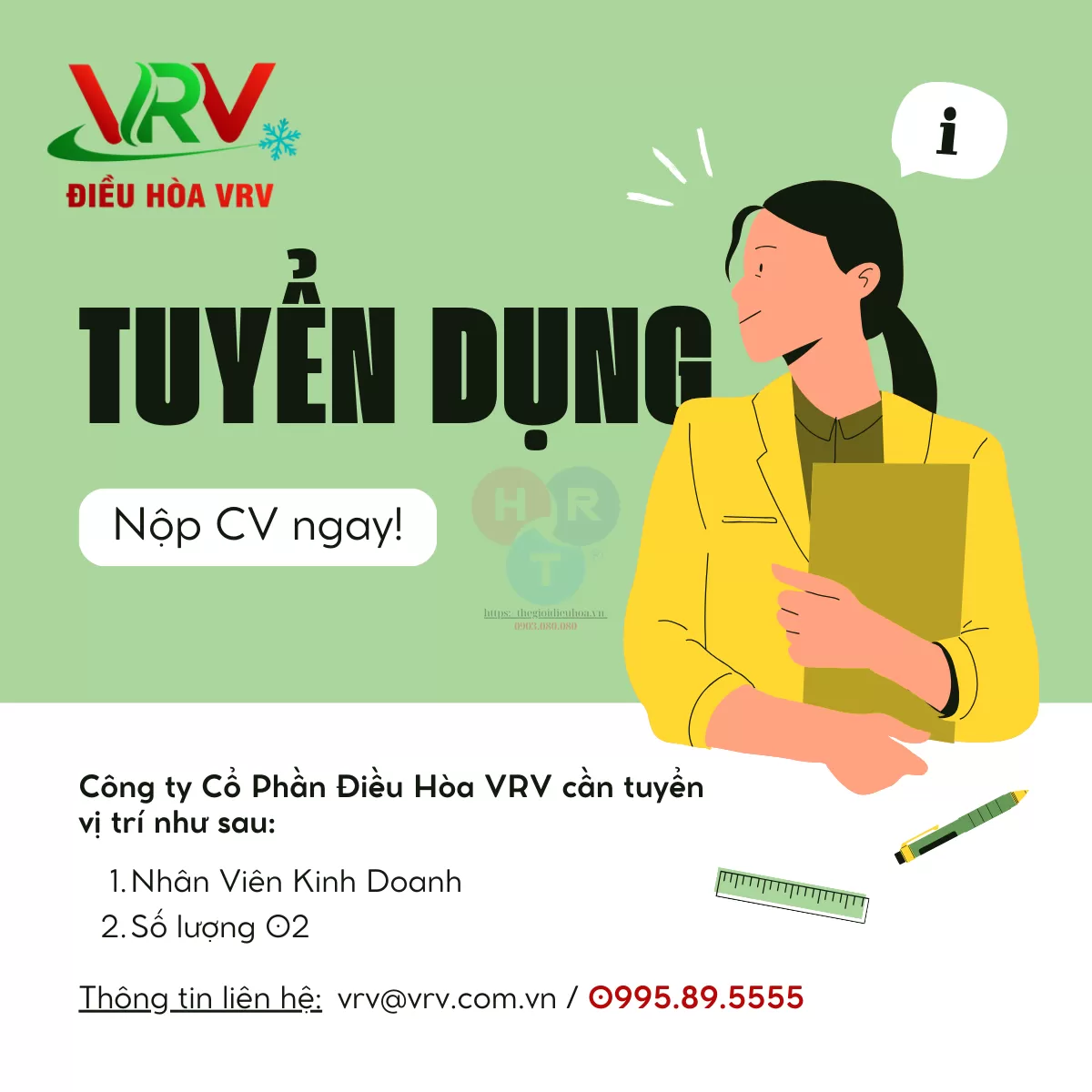 Công Ty Cổ Phần Điều Hòa VRV Tuyển Dụng Nhân Viên Kinh Doanh – Cơ Hội Thu Nhập Hấp Dẫn