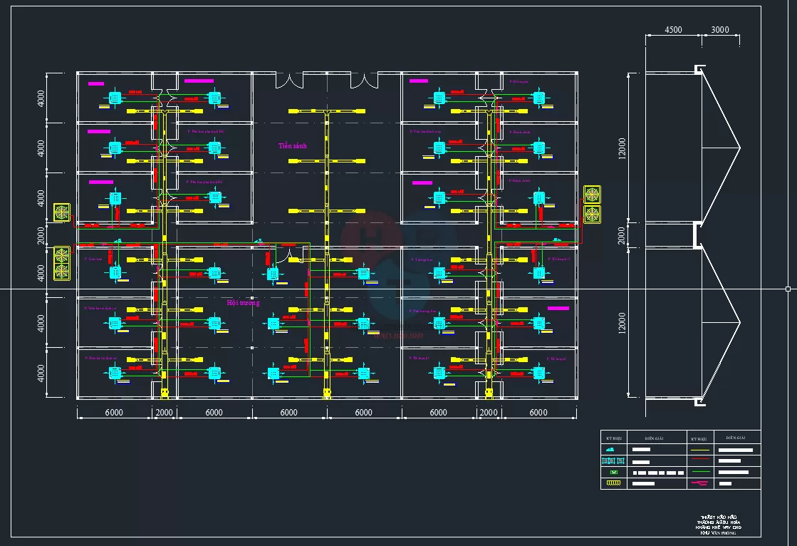 Bố Trí Thiết Bị VRV Trên Mặt Bằng Kiến Trúc