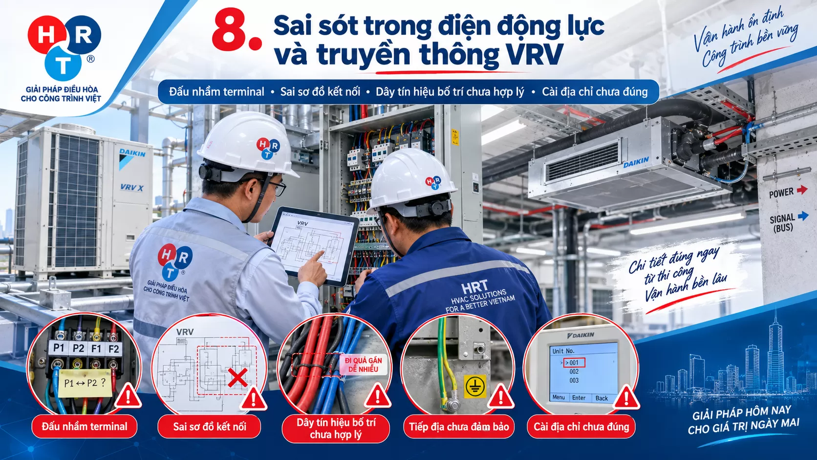 sai s&oacute;t khi lắp đặt VRV