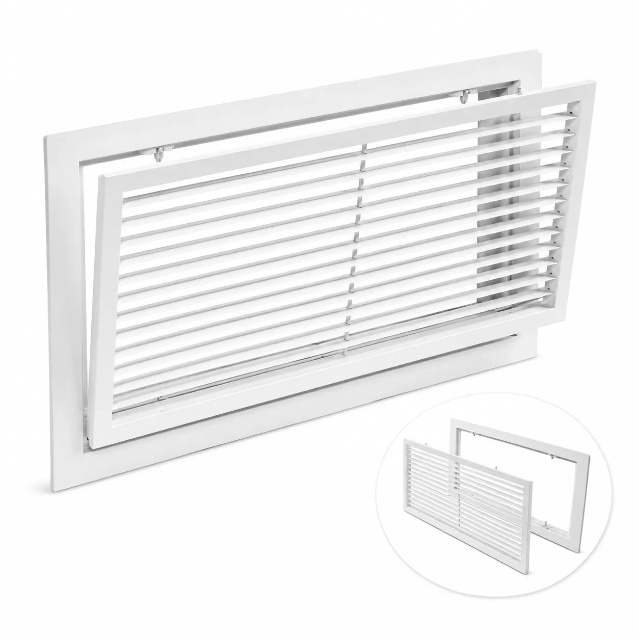 Cửa gió 2 khung tháo lắp dạng chốt