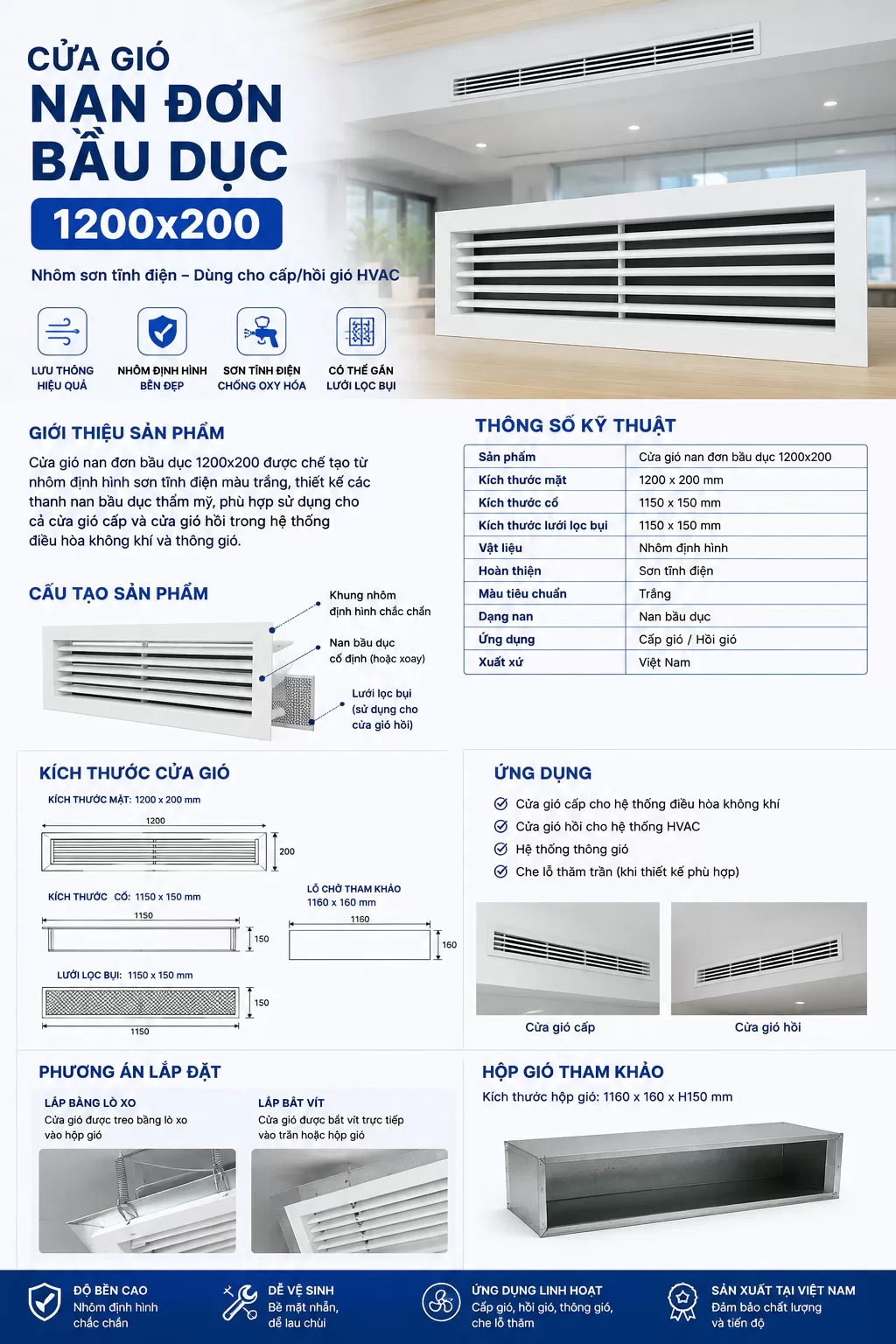 Cửa Gi&oacute; Nan Đơn Bầu Dục 1200x200