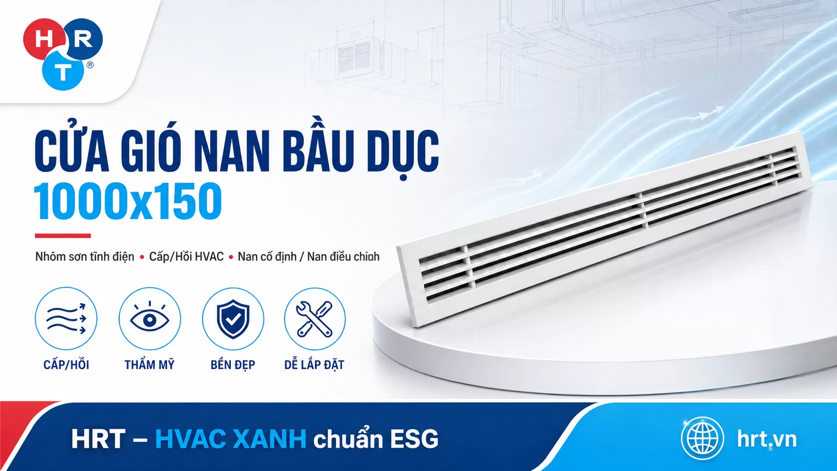 cửa gi&oacute; nan bầu dục 1000x150