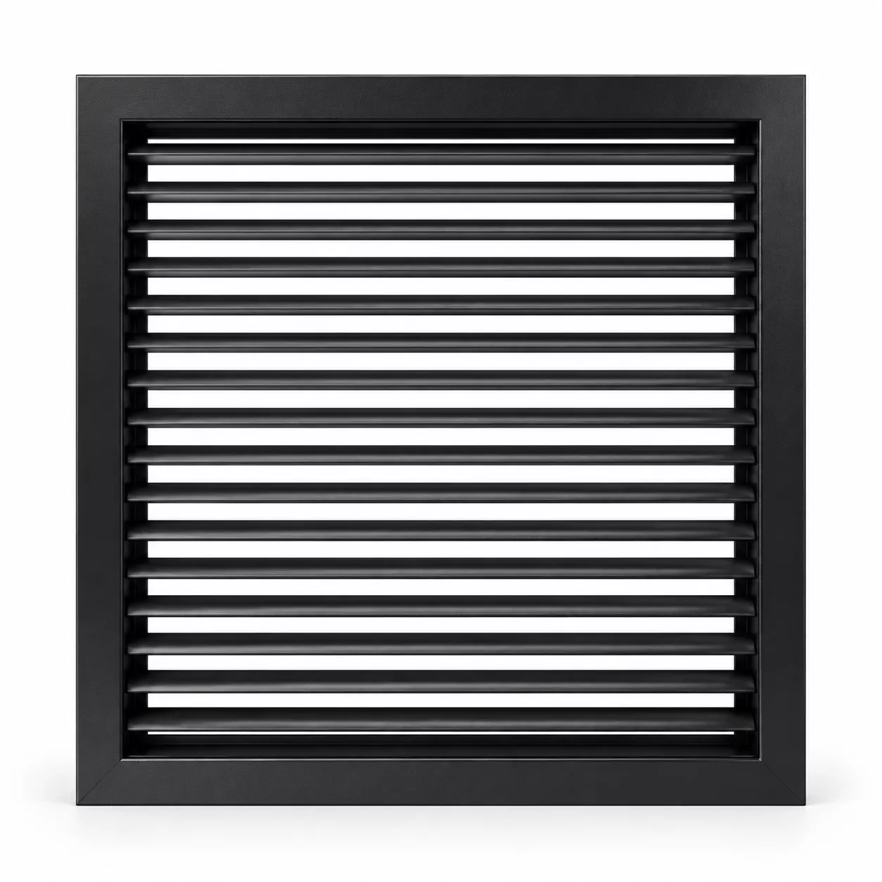 Cửa gió nan bầu KT 350x350 màu đen