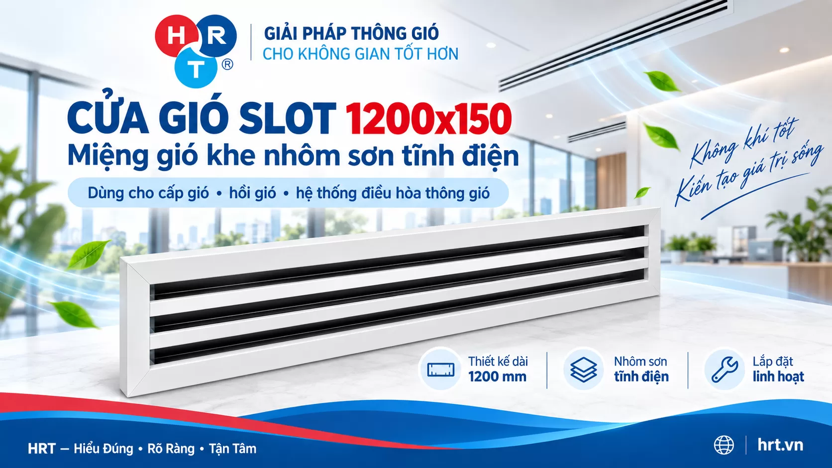 Cửa gió Slot 1200x150.