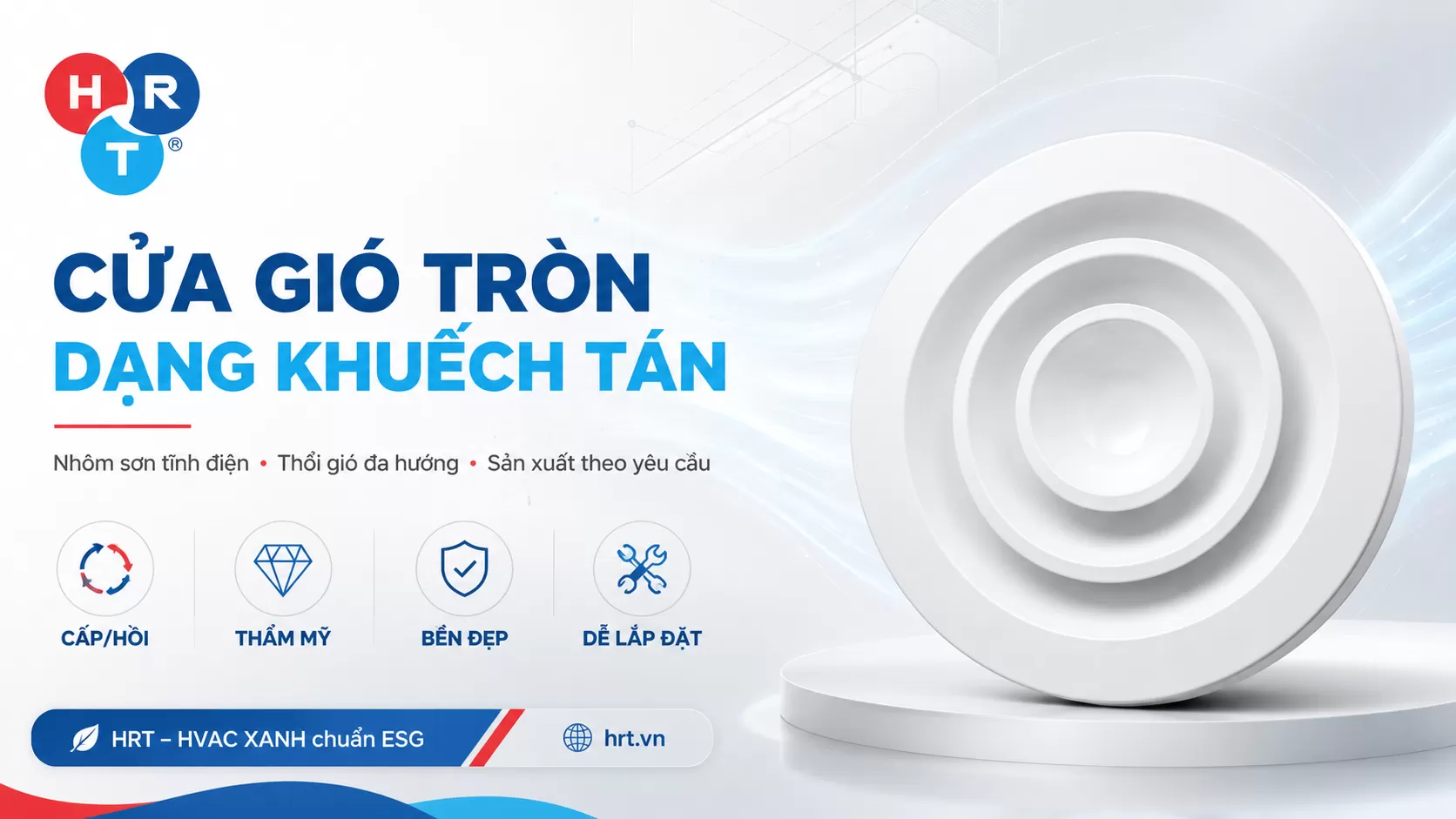cửa gió tròn dạng khuếch tán