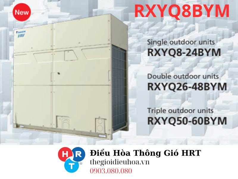 Dàn Nóng Đơn Daikin VRV H 8HP RXYQ8BYM: Thông Số Kỹ Thuật, Ưu Nhược Điểm và Ứng Dụng