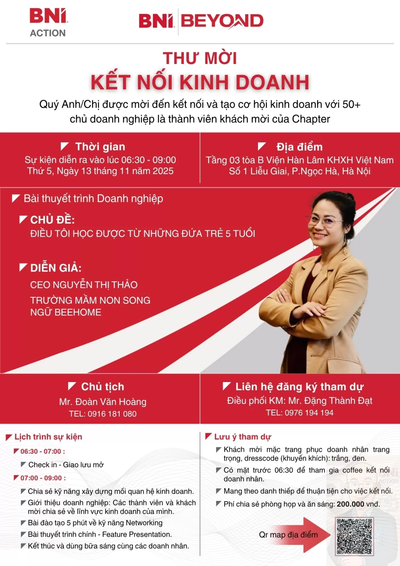 THƯ MỜI KẾT NỐI KINH DOANH – BNI ACTION 13/11/2025