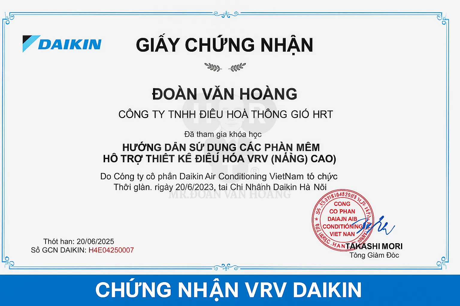 Đoàn Văn Hoàng – VRV Nâng Cao