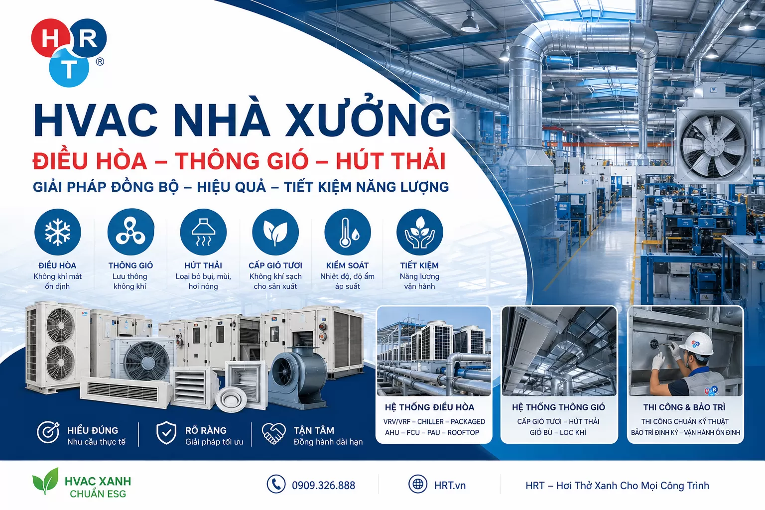 HVAC Nhà Xưởng: Điều Hòa, Thông Gió, Hút Thải Tối Ưu