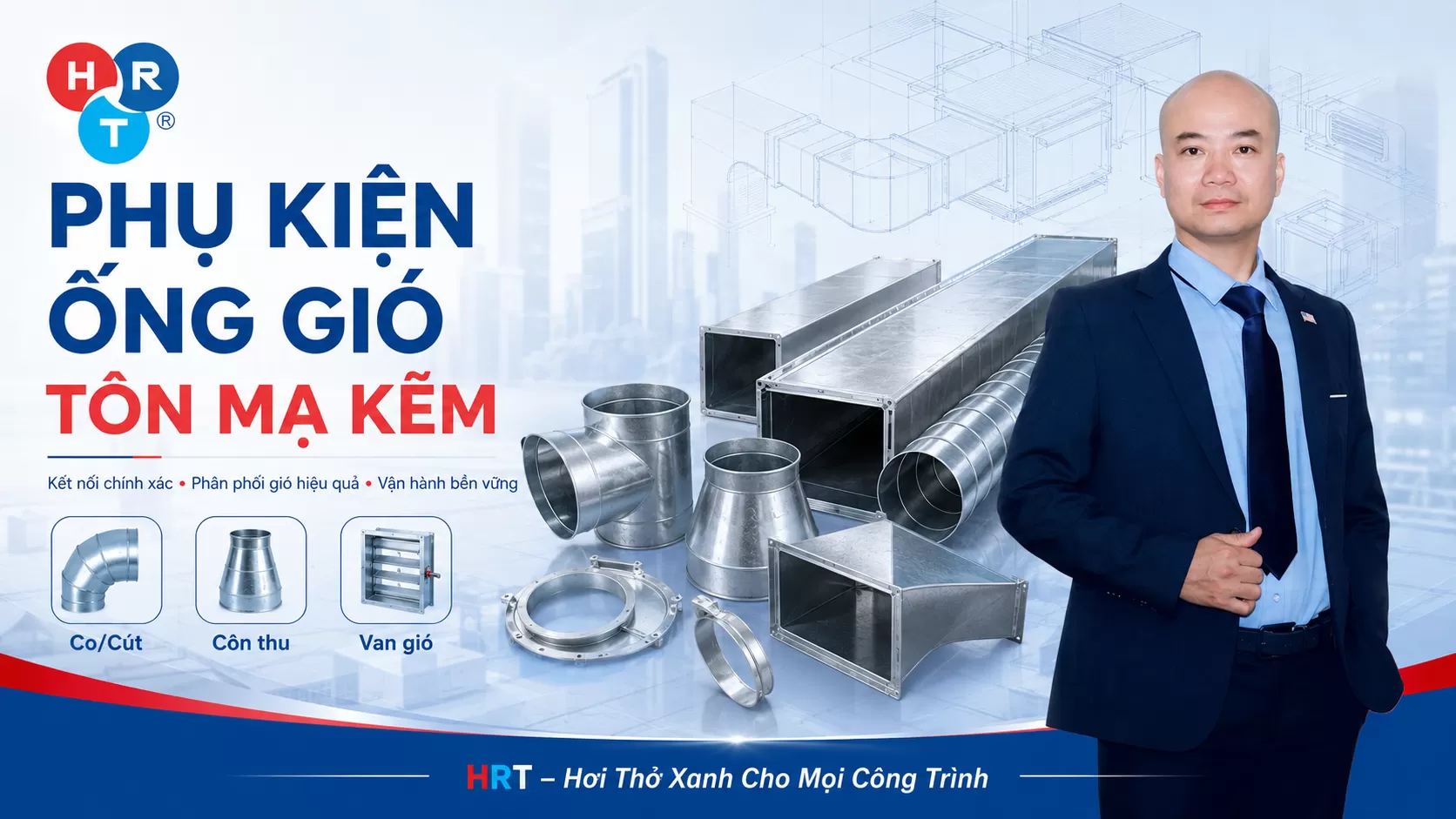 Phụ Kiện Ống Gió Tôn Mạ Kẽm Trong HVAC | HRT