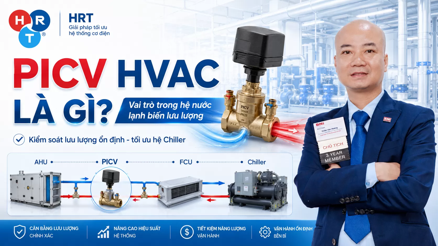 PICV HVAC Là Gì? Vai Trò Trong Hệ Nước Lạnh Biến Lưu Lượng