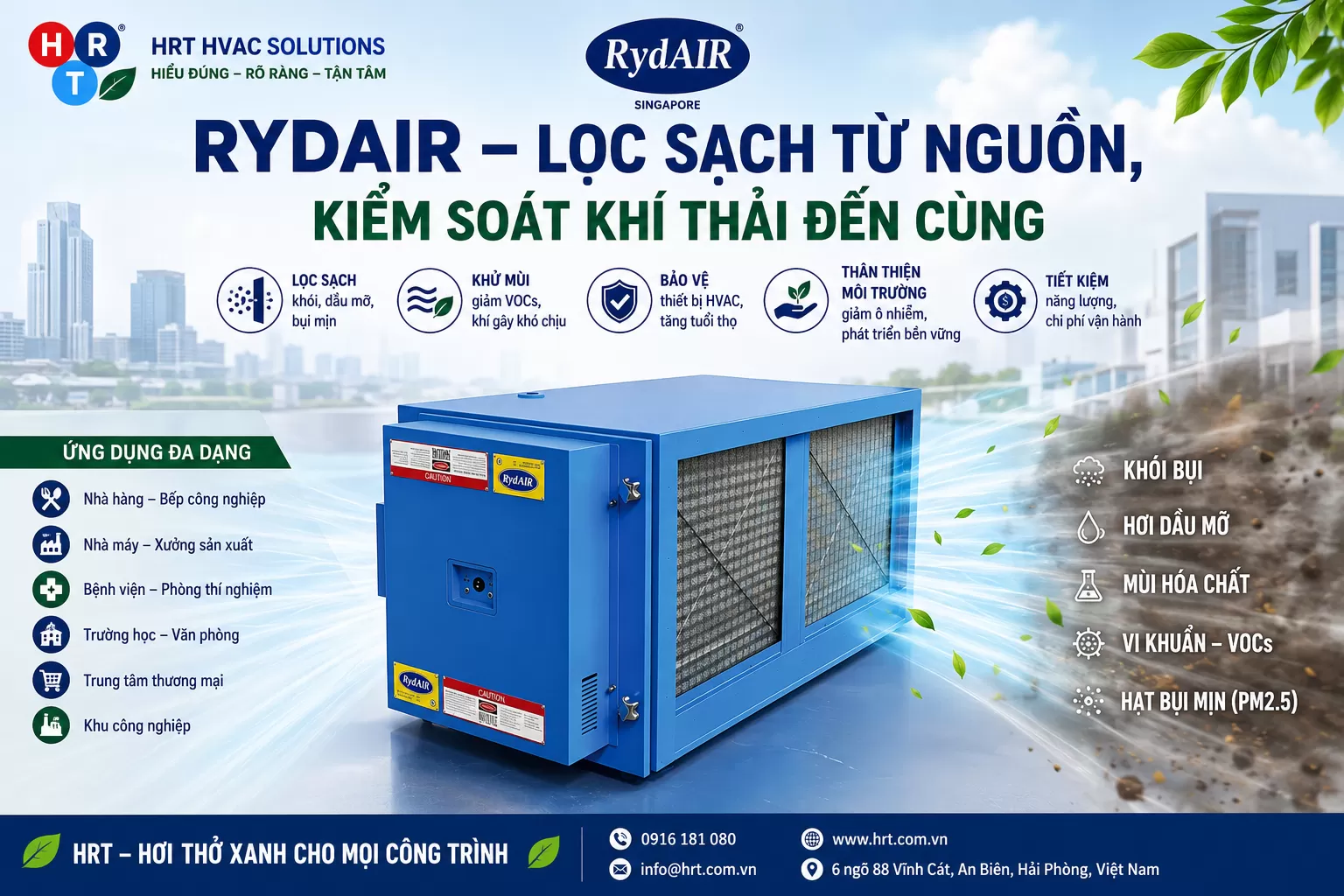 RYDAIR – GIẢI PHÁP LỌC KHÔNG KHÍ